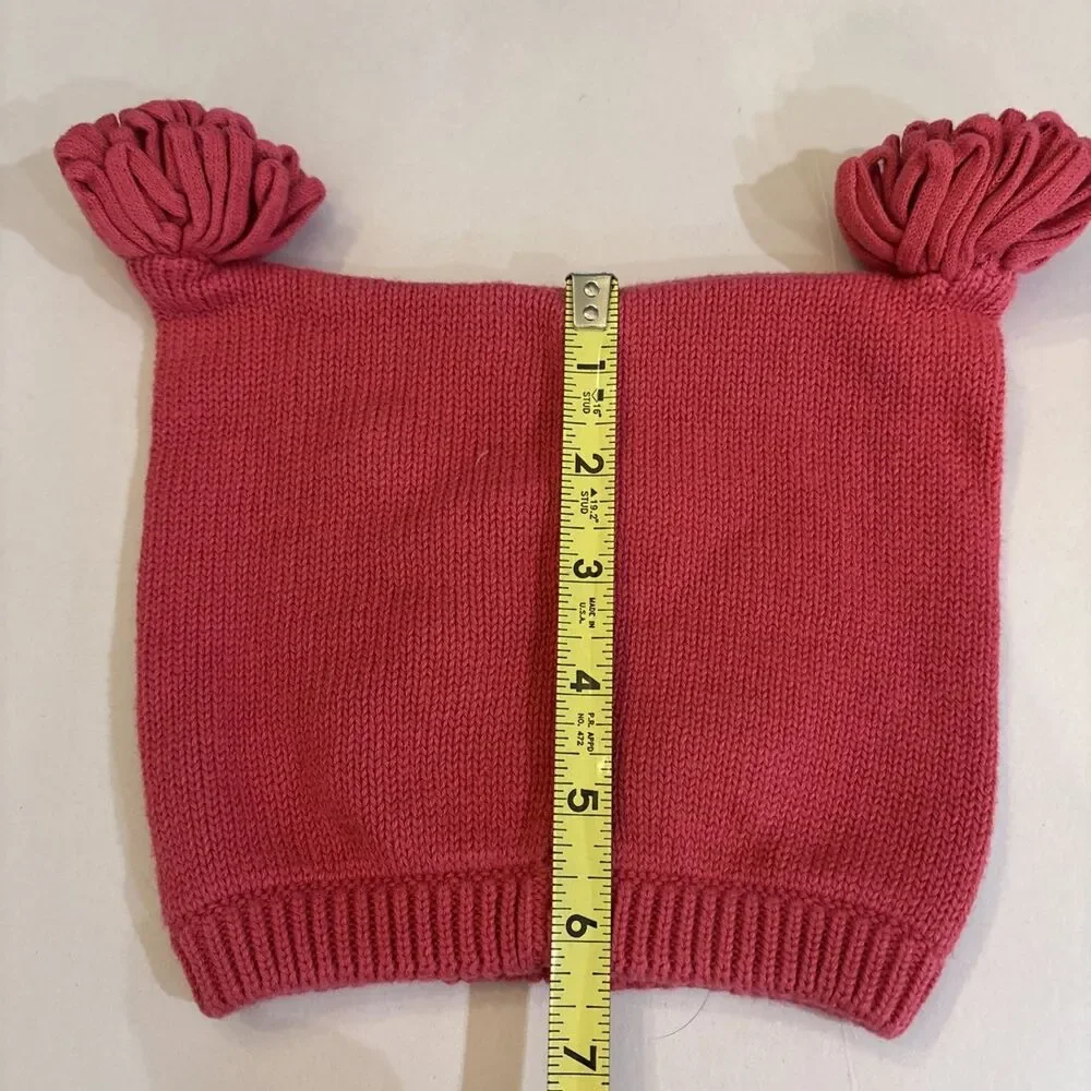 Gymboree Fall Homecoming Owl Pink Sweater Knit Hat 12-24M Cute! RARE HTF **READ